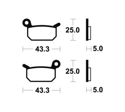 Plaquettes de frein TECNIUM MX/Quad métal fritté - MO294