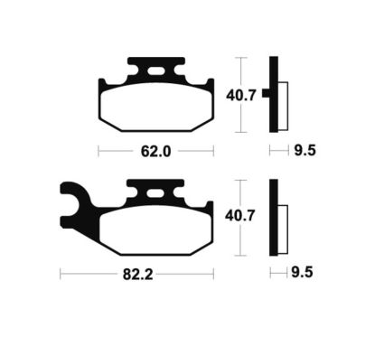 Plaquettes de frein TECNIUM MX/Quad métal fritté - MO316