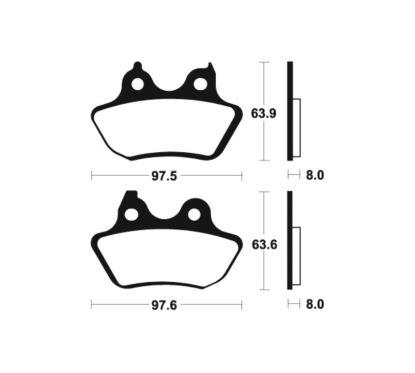 Plaquettes de frein TECNIUM route organique - MA346
