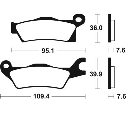 Plaquettes de frein TECNIUM Racing MX/Quad métal fritté - MOR411