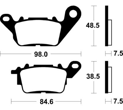 Plaquettes de frein TECNIUM Scooter organique - ME443
