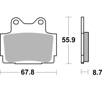 Plaquettes de frein BREMBO route métal fritté - 07YA12SP