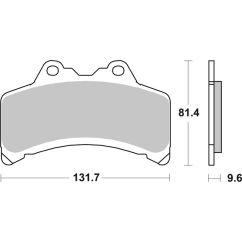 Plaquettes de frein BREMBO route carbone céramique - 07YA3108