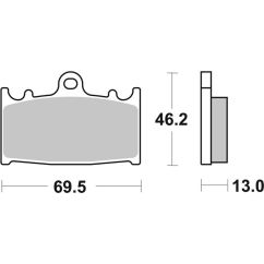 Plaquettes de frein BREMBO route métal fritté - 07SU30SP