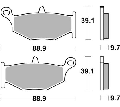 Plaquettes de frein BREMBO route métal fritté - 07SU32SP
