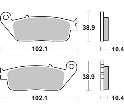 Plaquettes de frein BREMBO Scooter métal fritté - 07096XS