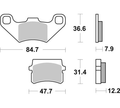 Plaquettes de frein BREMBO route carbone céramique - 07GR11CC