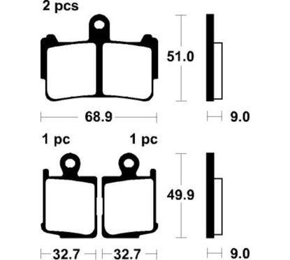 Plaquettes de frein TECNIUM Performance métal fritté - MF369