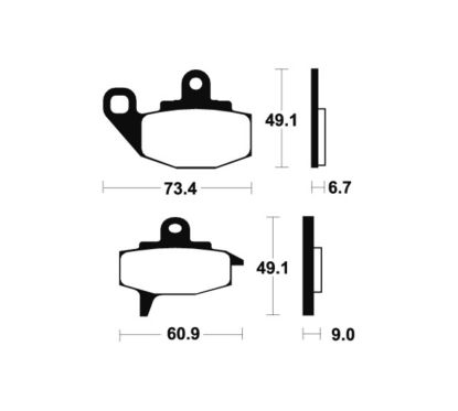Plaquettes de frein TECNIUM route organique - MA102