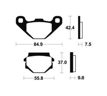 Plaquettes de frein TECNIUM Performance métal fritté - MF46